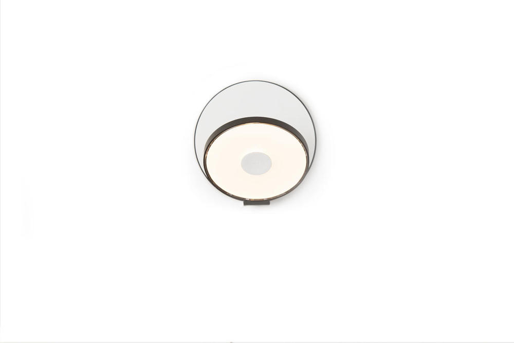 Gravy Wall Sconce - Metallic Black body, Matte White plates - Plug-in